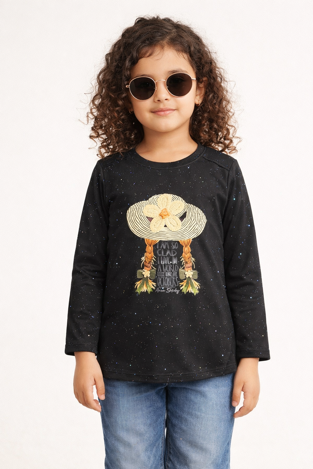 Cute Cap Baby Set -- Girl T-Shirt
