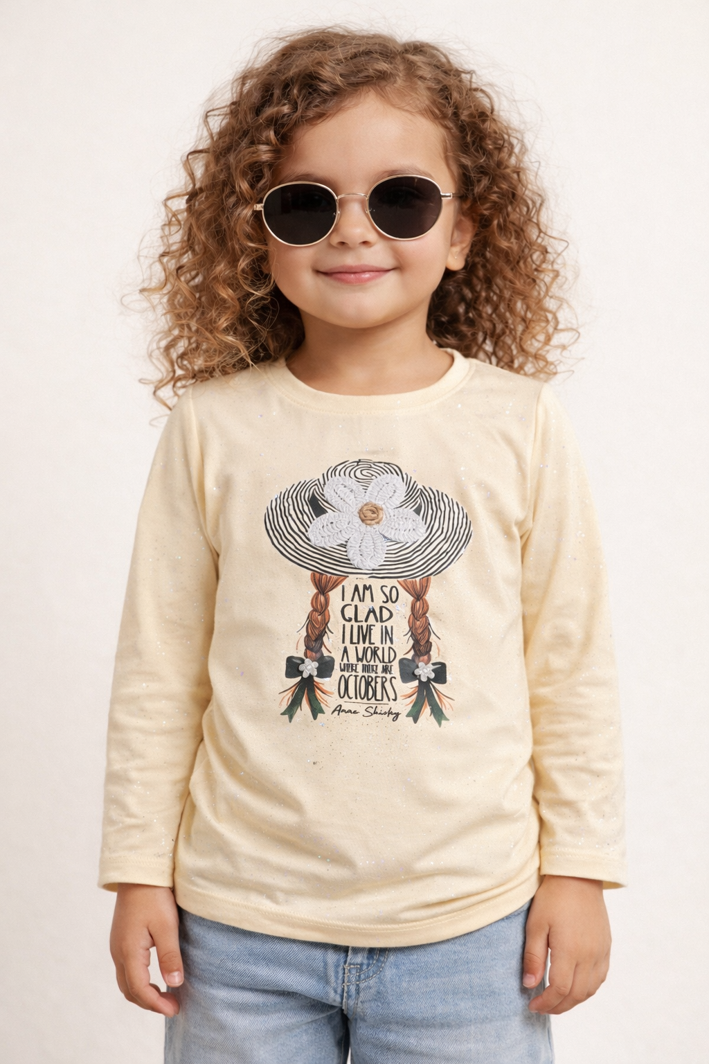 Cute Cap Baby Set -- Girl T-Shirt