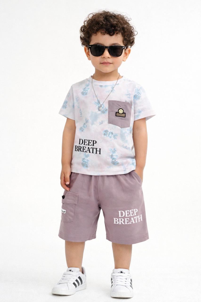 Boys Summer 2-Piece Casual Set (T-Shirt & Shorts)
