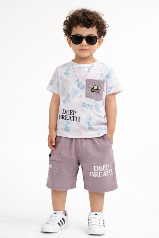 Boys Summer 2-Piece Casual Set (T-Shirt & Shorts)