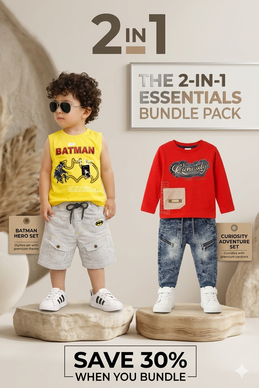 3.5–5 Years ☀️ (2 in 1 Pack) – Kids Summer Bundle
