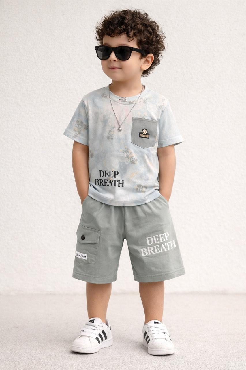 Boys Summer 2-Piece Casual Set (T-Shirt & Shorts)