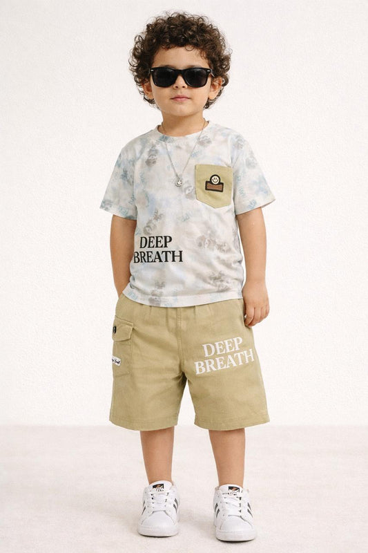 Boys Summer 2-Piece Casual Set (T-Shirt & Shorts)