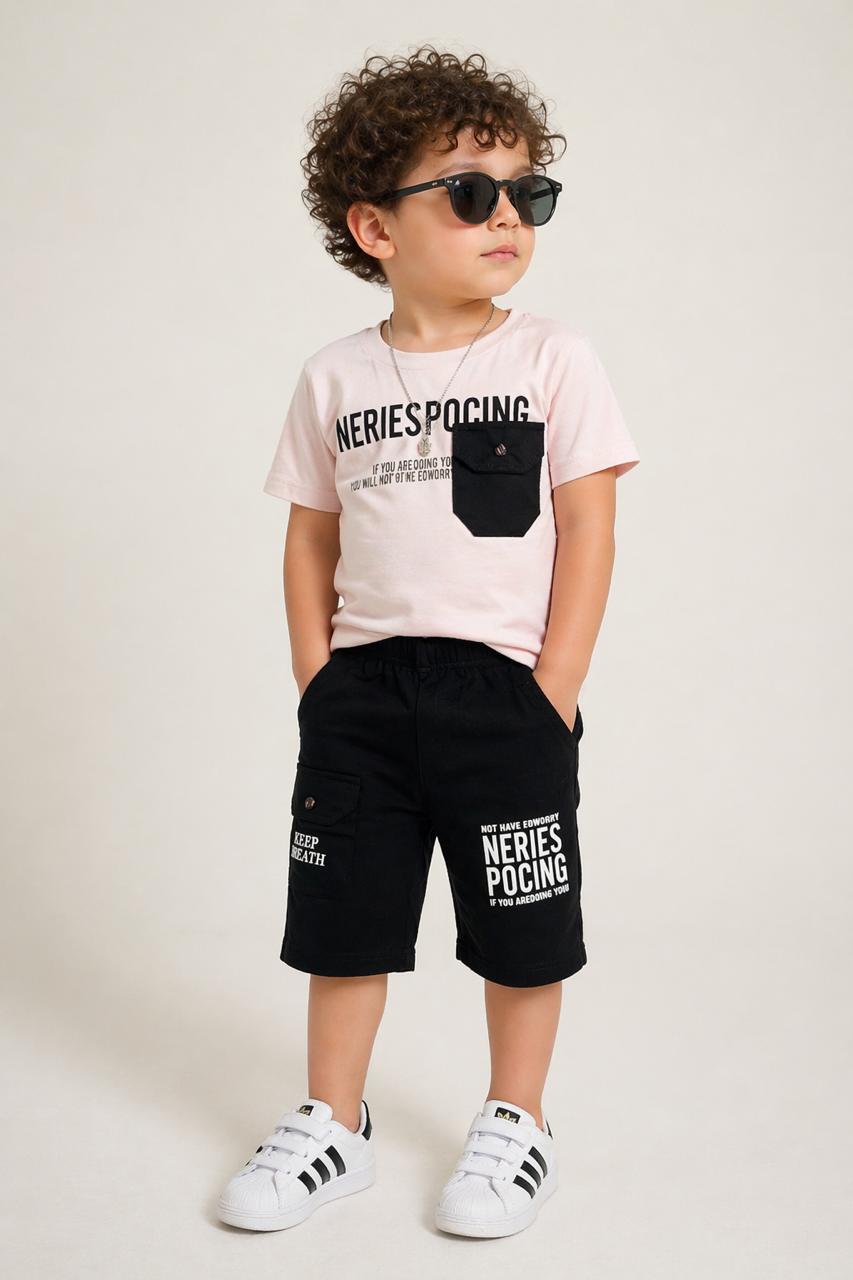 Kids Soft Cotton Summer Outfit (T-Shirt & Shorts)