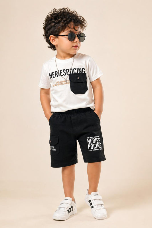 Kids Soft Cotton Summer Outfit (T-Shirt & Shorts)