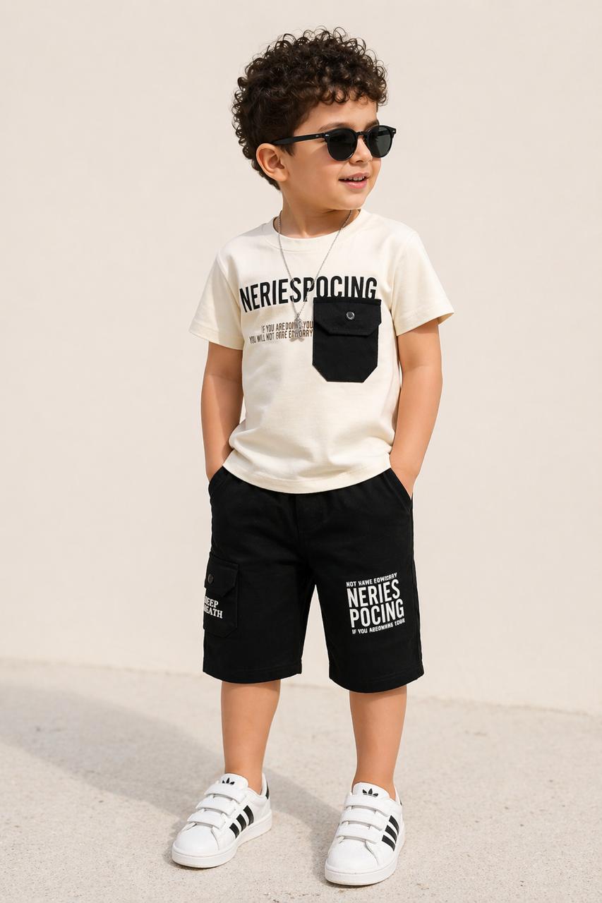 Kids Soft Cotton Summer Outfit (T-Shirt & Shorts)